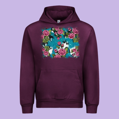 V.drose Glitter Cowhide Urban Hoodie Designed By Adodesignshop