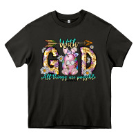 Asphalt With God All Things Are Possible Easter Day Heavy Core Tee - CowhideDigitalArt