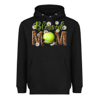 Black blessed mom with tennis and daisy Heavyweight Hoodie - texasbilliewilder