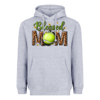 Heather Grey blessed mom with tennis and daisy Heavyweight Hoodie - texasbilliewilder