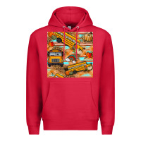 Cardinal fall school bus seamless pattern Premium Hoodie - BundleAndBundleShop