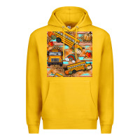 Lemon fall school bus seamless pattern Premium Hoodie - BundleAndBundleShop