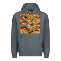 Rock fall school bus seamless pattern Premium Hoodie - BundleAndBundleShop