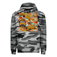 Slate Camo fall school bus seamless pattern Premium Hoodie - BundleAndBundleShop