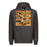 Smoke fall school bus seamless pattern Premium Hoodie - BundleAndBundleShop