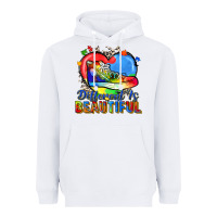 White different is beautiful Heavyweight Hoodie - Zillion Design Studio