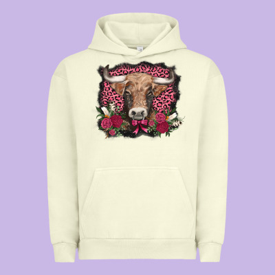 V.d. Cow And Roses Urban Hoodie Designed By Adodesignshop