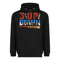Black 3 up 3 down baseball Heavyweight Hoodie - texasbilliewilder