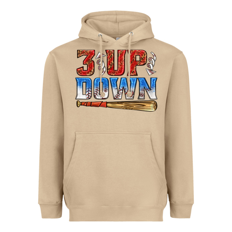 3 Up 3 Down Baseball Heavyweight Hoodie by texasbilliewilder | Teevron