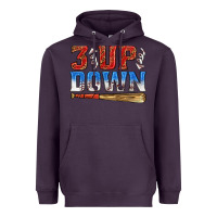 Plum 3 up 3 down baseball Heavyweight Hoodie - texasbilliewilder