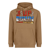 Toasted Coconut 3 up 3 down baseball Heavyweight Hoodie - texasbilliewilder