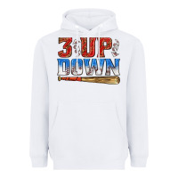 White 3 up 3 down baseball Heavyweight Hoodie - texasbilliewilder