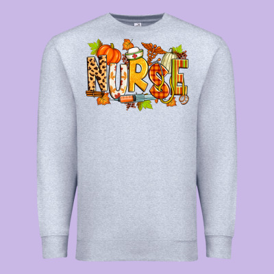 Fall Nurse Premium Sweatshirt Designed By Zillion Design Studio
