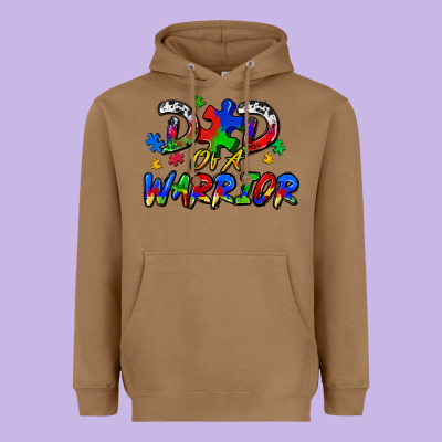 Dad Of A Warrior Heavyweight Hoodie Designed By Zillion Design Studio