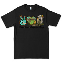 Black Peace Love Hampshire Sheep Premium Tee - LillyAllenDesigns