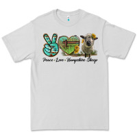 Dove Grey Peace Love Hampshire Sheep Premium Tee - LillyAllenDesigns