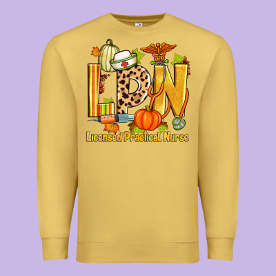 Fall Lpn Licensed Practical Nurse Premium Sweatshirt Designed By Zillion Design Studio