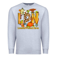 Heather Grey fall lpn licensed practical nurse Premium Sweatshirt - Zillion Design Studio