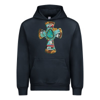 Navy cross with leopard sunflower gemstone serape cowhide Urban Hoodie - Artiststas