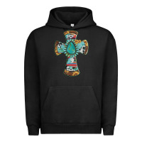 Pigment Black cross with leopard sunflower gemstone serape cowhide Urban Hoodie - Artiststas