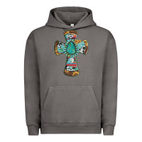 Pigment Tornado cross with leopard sunflower gemstone serape cowhide Urban Hoodie - Artiststas