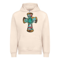 Sandshell cross with leopard sunflower gemstone serape cowhide Urban Hoodie - Artiststas