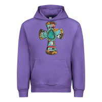 Tulip cross with leopard sunflower gemstone serape cowhide Urban Hoodie - Artiststas