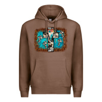 Chestnut bull skull cross backgraund Premium Hoodie - JahusDesignShop