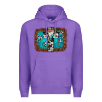 Purple bull skull cross backgraund Premium Hoodie - JahusDesignShop