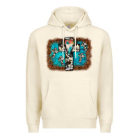 Sandshell bull skull cross backgraund Premium Hoodie - JahusDesignShop