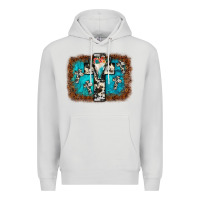 Dove Grey bull skull cross backgraund Premium Hoodie - JahusDesignShop