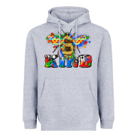 Heather Grey bee kind autism Heavyweight Hoodie - Zillion Design Studio