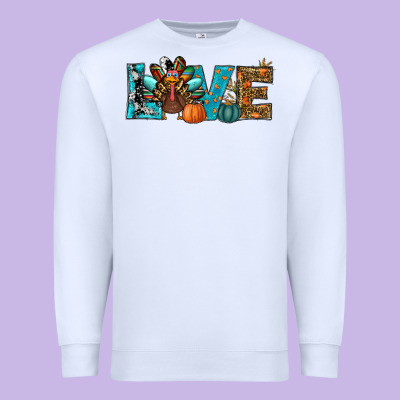 Love Thanksgivings Turkey Premium Sweatshirt Designed By Ranaportraitstore