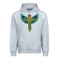 Heather Grey wing cross Urban Hoodie - Artiststas