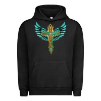 Pigment Black wing cross Urban Hoodie - Artiststas