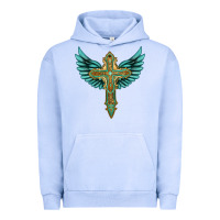 Pigment Grape Ice wing cross Urban Hoodie - Artiststas