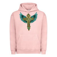 Pigment Salmon wing cross Urban Hoodie - Artiststas