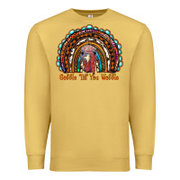 Antique Gold gobble till you wobble thanksgiving rainbow Premium Sweatshirt - RanaPortraitStore