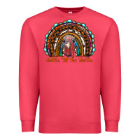 Cardinal gobble till you wobble thanksgiving rainbow Premium Sweatshirt - RanaPortraitStore