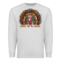 Dove Grey gobble till you wobble thanksgiving rainbow Premium Sweatshirt - RanaPortraitStore