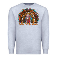 Heather Grey gobble till you wobble thanksgiving rainbow Premium Sweatshirt - RanaPortraitStore