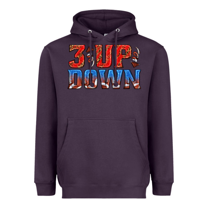 3 Up 3 Down Football Heavyweight Hoodie by texasbilliewilder | Teevron