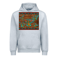 Heather Grey western thunderbird and arrow with aztec leopard Urban Hoodie - Artiststas