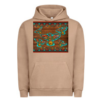 Pigment Burro western thunderbird and arrow with aztec leopard Urban Hoodie - Artiststas
