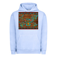 Pigment Grape Ice western thunderbird and arrow with aztec leopard Urban Hoodie - Artiststas