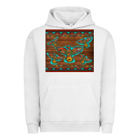 Pigment Lunar Rock western thunderbird and arrow with aztec leopard Urban Hoodie - Artiststas
