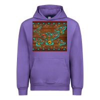 Tulip western thunderbird and arrow with aztec leopard Urban Hoodie - Artiststas