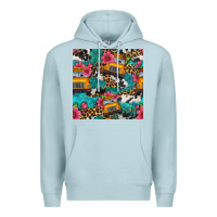 Blue Mist western school bus seamless pattern Premium Hoodie - BundleAndBundleShop