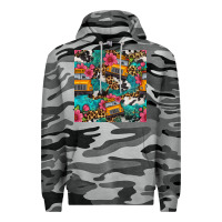 Slate Camo western school bus seamless pattern Premium Hoodie - BundleAndBundleShop