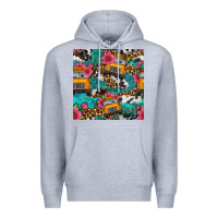 Heather Grey western school bus seamless pattern Premium Hoodie - BundleAndBundleShop